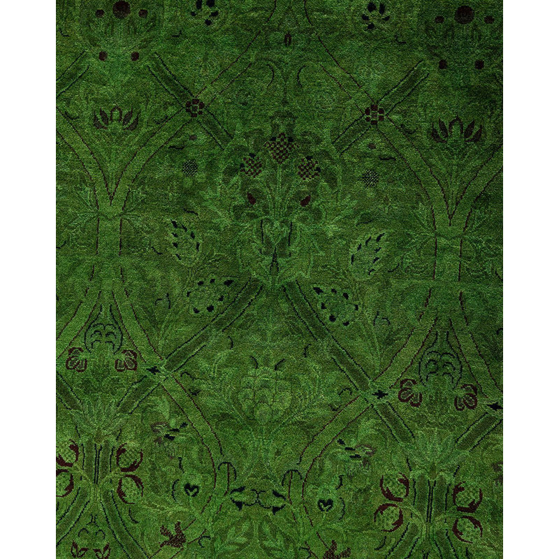 Rucker One-of-a-Kind 12' 2" X 17' 10" New Age Rectangular Wool Area Rug Green