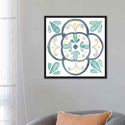 " Garden Getaway Tile VII White " Print