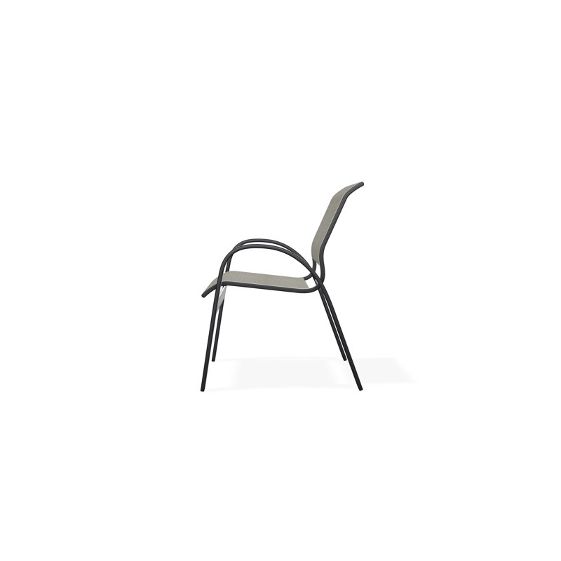 Aruba II Outdoor Dining Chair, Ella, Black