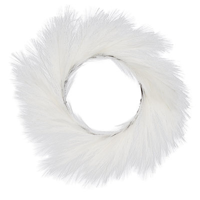 Couronne en polyester 24 po Faux Pampas