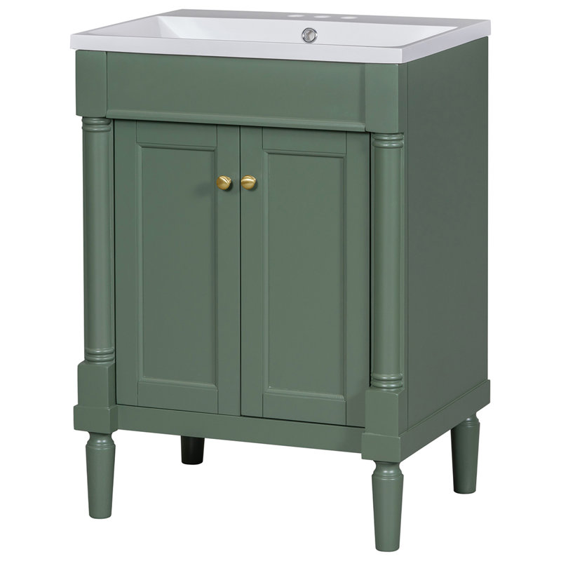 Meuble-lavabo 24 po avec lavabo supérieur, Vert