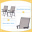 Ensemble de 2 chaises d'extérieur pliantes avec accoudoirs et chaises de patio empilables avec structure en métal pour jardin ou terrasse