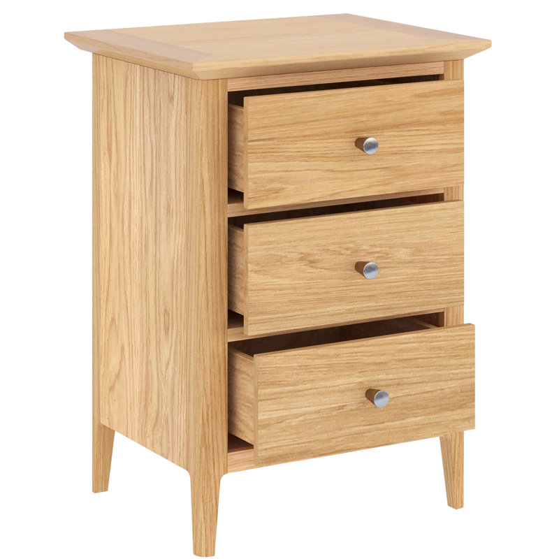 Lomonaco 39cm W Solid + Manufactured Wood Bedside Table