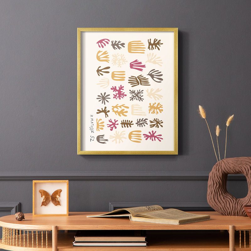 Matisse CCLXVI, reproduction encadrée - bois massif, Doré, H 28 po x l 22 po