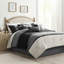 Édredon grand en suède noir 7 pièces pour grand lit - Collection de literie douce et confortable-124308885-124308891