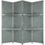 Cloison pliante 4 panneaux en bambou gris