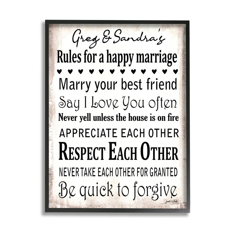 Art mural personnalisé rustique, mariage heureux cmw-111, H 14 po x l 11 po, Giclée encadrée noir minuit, Oui