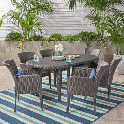 Engelien Outdoor 7 Piece Dining Set
