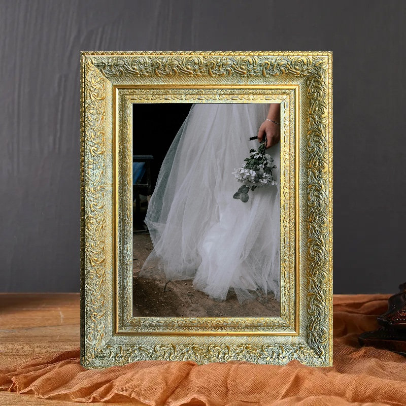 Cadre photo mural 11 pièces x 11 po or 11 pièces pour pendaison de crémaillère, 3, Antique Gold
