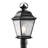 Larchmont 1-Light Black Aluminum Outdoor Post Light with No Bulbs or Post Included
