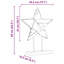 vidaXL Christmas Star Brown Solid Teak Wood-121073142