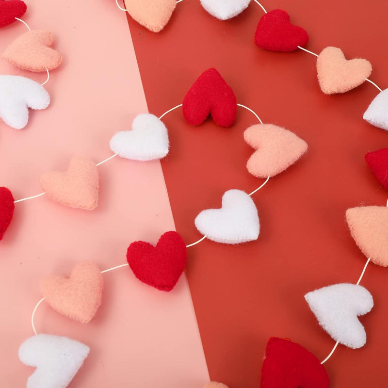 Bannière de Noël en feutre pour la Saint-Valentin