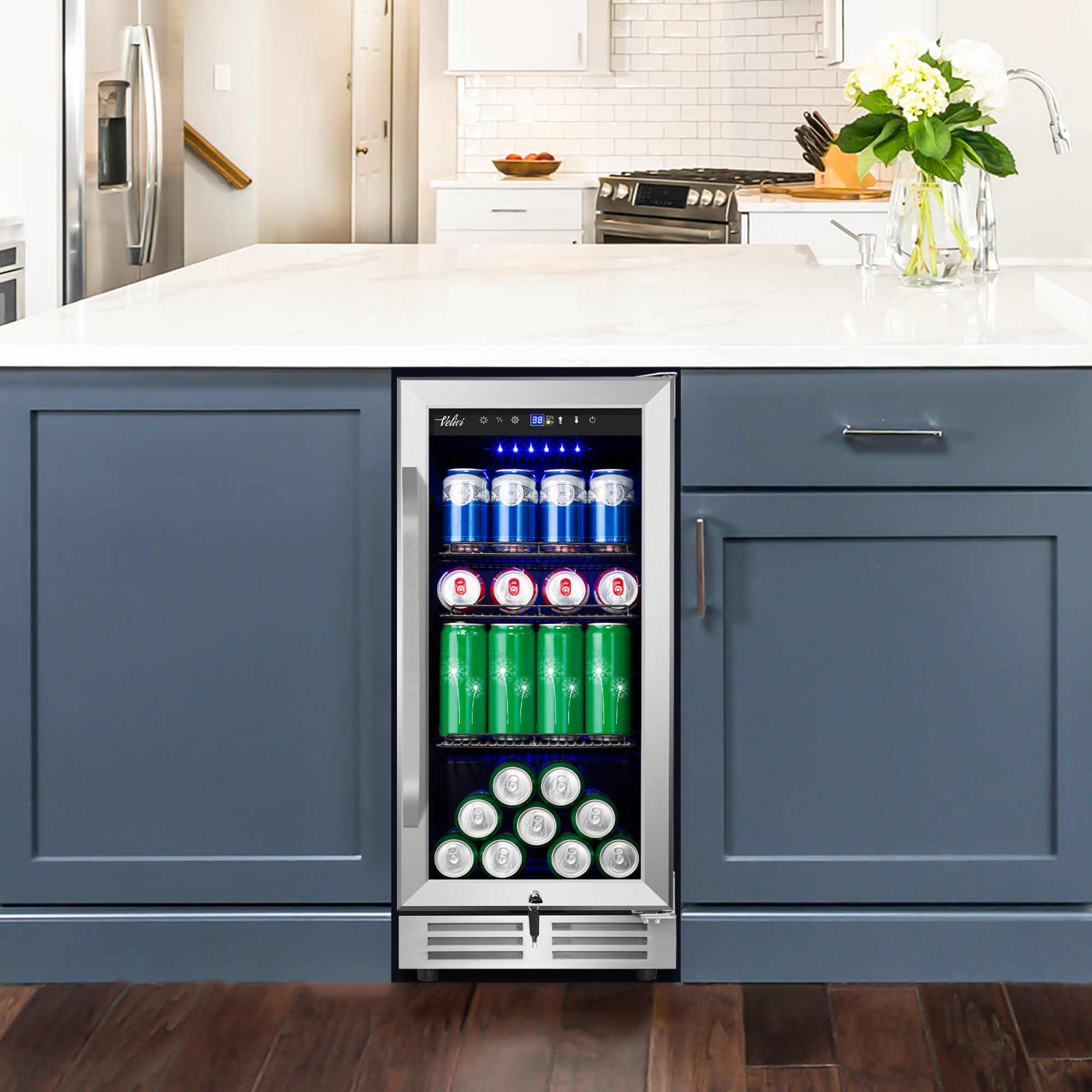 Velivi 127 Cans (12 oz.) 3.1 Cubic Feet Built-In & Freestanding ...