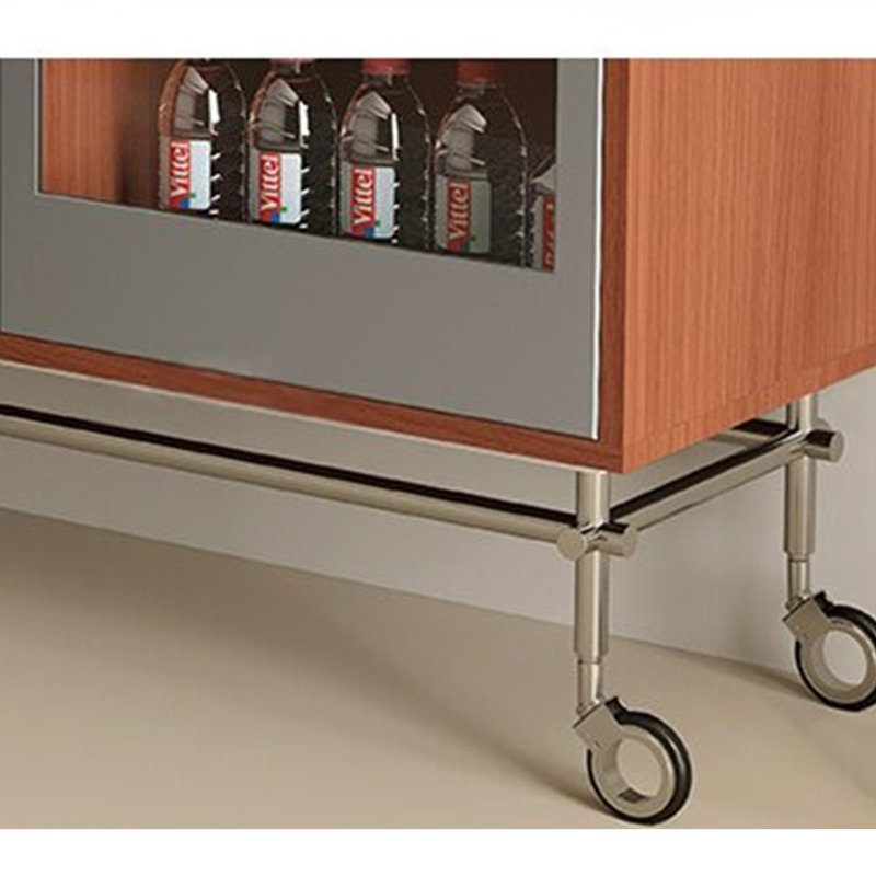 Armoire de rangement mobile en acier inoxydable, Argent, H 35,43 po x l 47,24 po x P 15,75 po