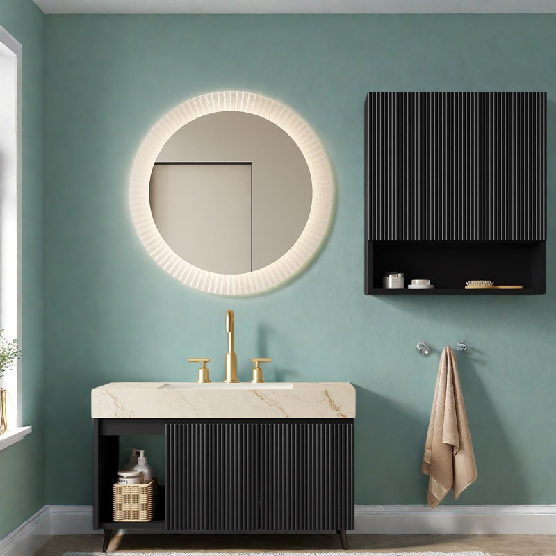 Meuble-lavabo moderne (avec meuble-lavabo et lavabo) avec rangement