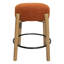 Ensemble de table de comptoir 36 po avec 4 tabourets de comptoir en tissu rouille Darlo