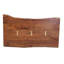 Table de salon 47 x 23,5 x 17,5 po, style 95% bois, avec pieds en bois et en métal, aspect moderne