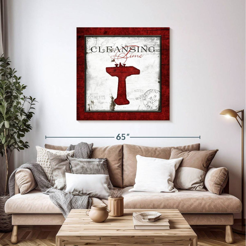 Lilie Crimson Cleansing Time, 39" H x 39" W