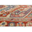 Tapis décoratif crème en laine de conception unique 6 pi 6 po x 9 pi 5 po noué à la main