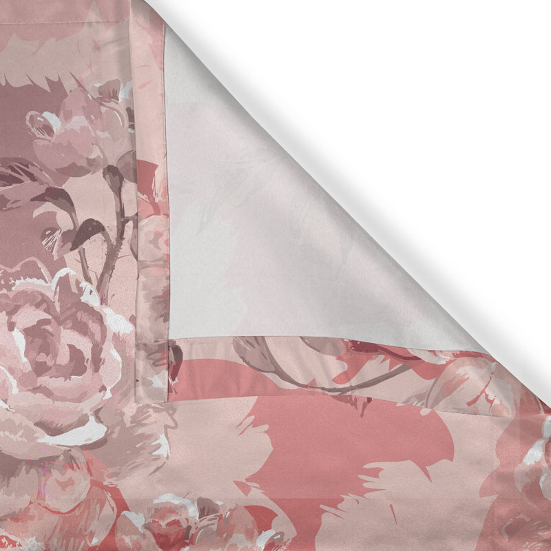 Rideau de jardin rouge rosé foncé 50 po x 84 po Red Barrel Studio®, L 50 po x L 108 po