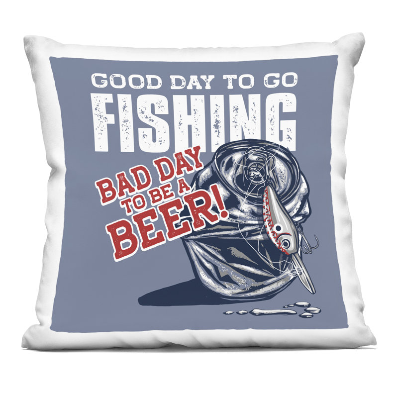 Conception de coussin décoratif Good Day For Fishing & Beer par Jedco Brands, Inc.
