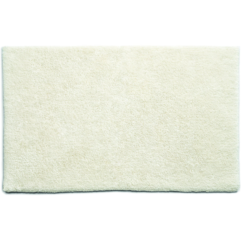 Dithusan Plain Bamboo Bath Mat, 80cm L x 50cm W, White