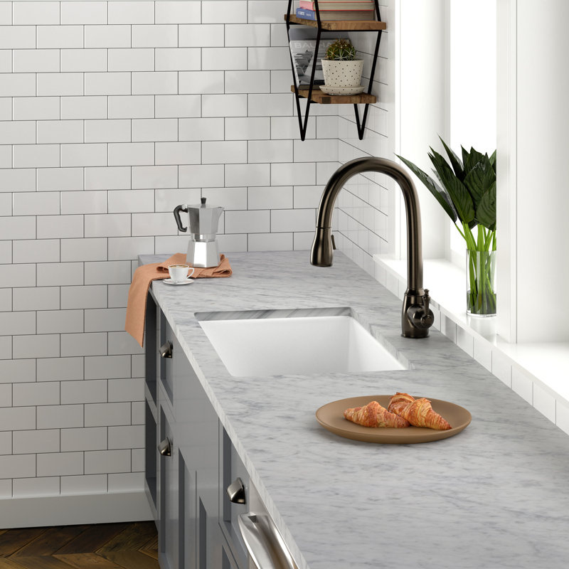 Sheila 32.25'' L Single Bowl Fireclay Kitchen Sink
