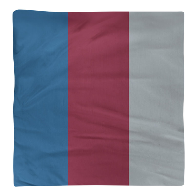 Serviette pour dîner de hockey Colorado, 22 po x 22 po, Bleu / bourgogne / argenté, Sergé de coton