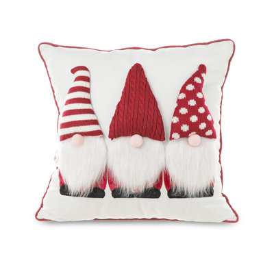 18"X 18" 3D Heavy Knitted Gnome Pillow