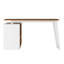 Bureau d'ordinateur en forme de L 54,3 "avec petite bibliothèque l 40"-343185561