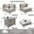 Maroun Outdoor 8-Piece PE Rattan Conversation Set with Fire Pit Table-111787778