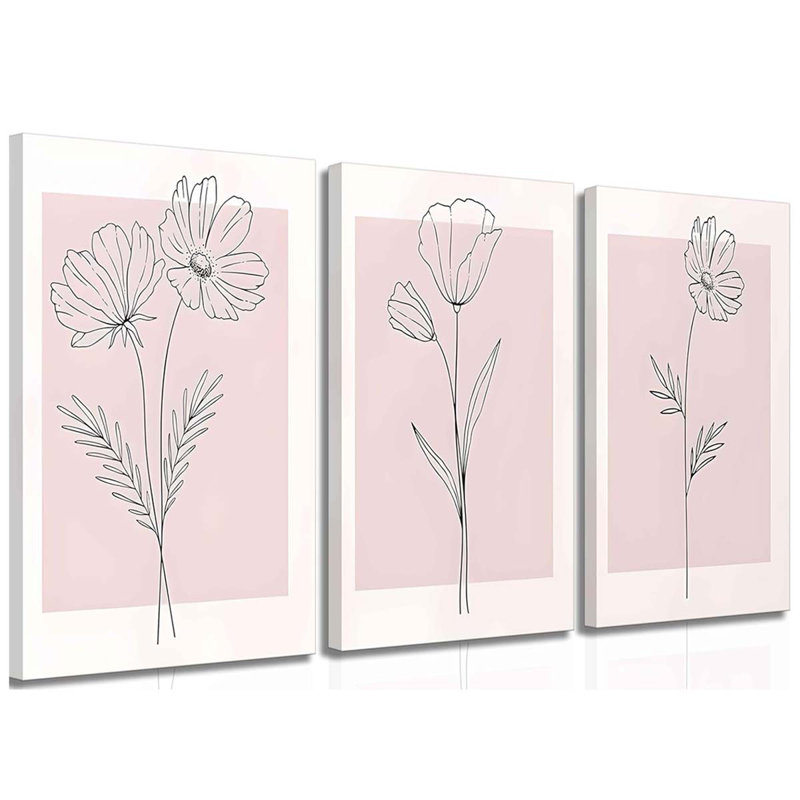 3 Piece Wrapped Canvas Print, 40 cm H x 30 cm W
