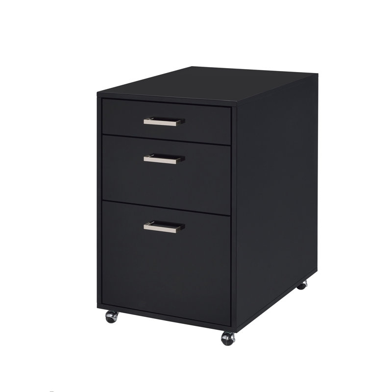 Coleen Black High Gloss & Chrome Finish Cabinet