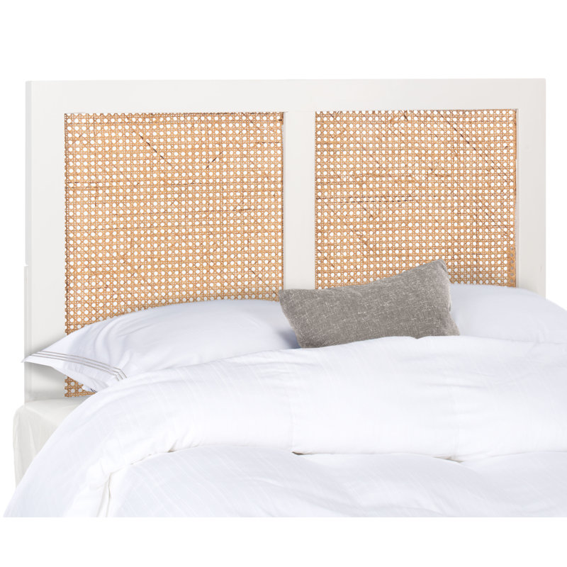 Tête de lit en rotin Tahoe, Simple, Blanc