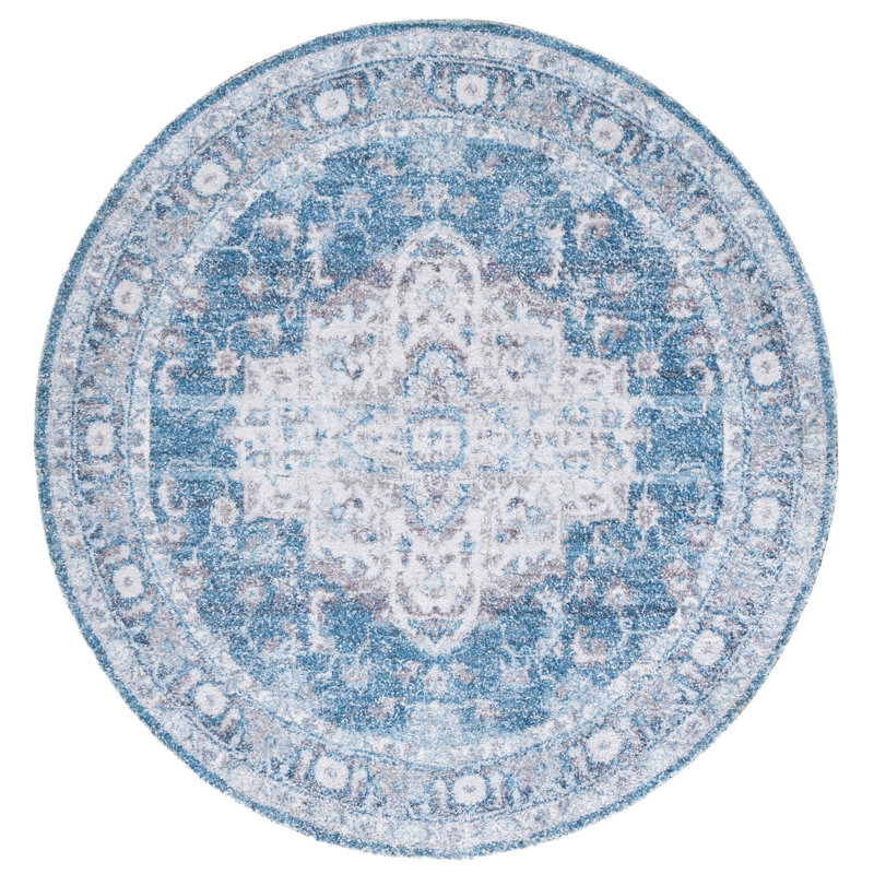 Hand Tufted Performance Oriental Rug, Round 6'
