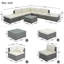 Ensemble de mobilier d'extérieur 8 pièces, ensemble de conversation en osier de jardin, coussins combinables pour canapé simple-759350573-759350574
