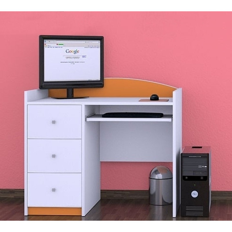 Quill 100cm Computer Desk, Orange