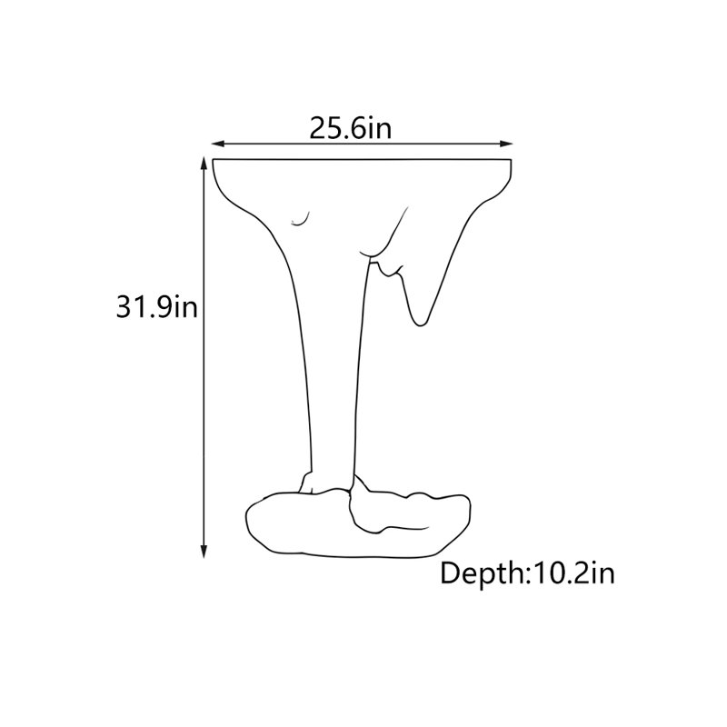 Table d'entrée moderne et minimaliste, Blanc