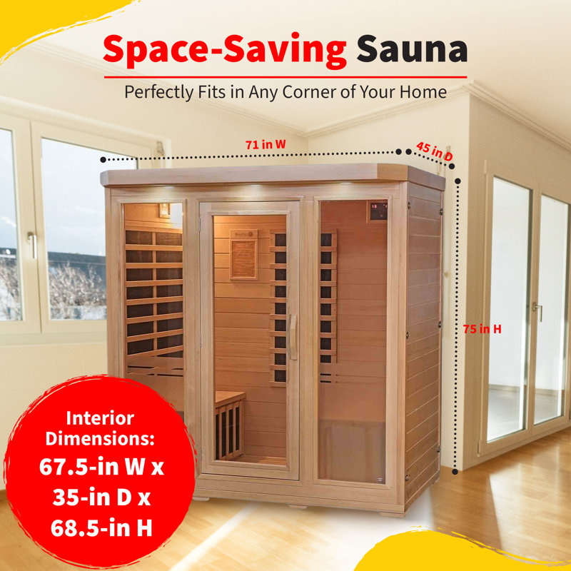 Sauna infrarouge pour 4 personnes HEATWAVE Sonoma
