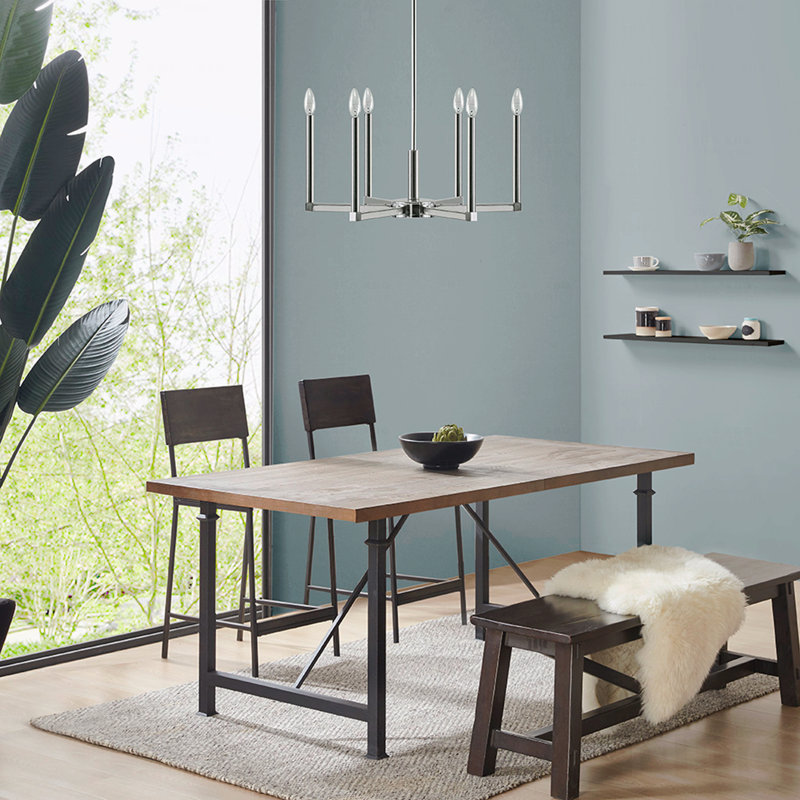 Lustre - configuration contemporaine à 6 lumières de style candélabre