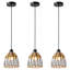 Luminaire suspendu cage en métal 7 po (ensemble de 3)