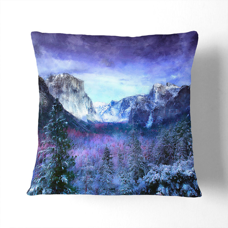 Yosemite National Park Tunnel Cushion with Filling, 40cm H x 40cm W x 15cm D, Stone
