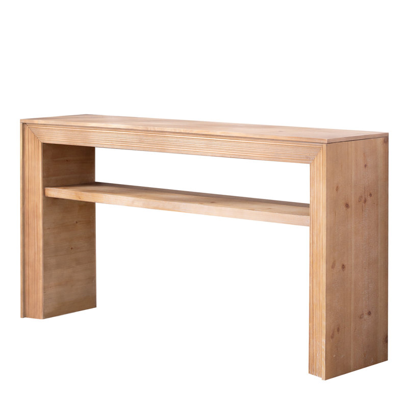 Rustic Console Table with Storage Shelf