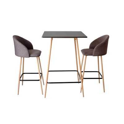 Kehr 2 - Person Four Leg Dining Set