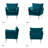 Toulouse Tufted Back Upholstered Armchair-1638380382