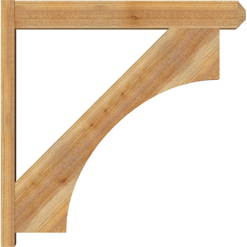 Westlake Craftsman Rustic Wood Outlooker, 32" D x 32" H, 6" W Western Red Cedar (Rough Sawn)