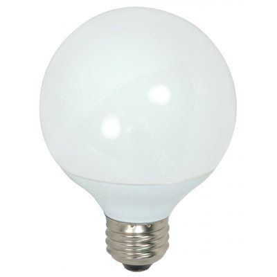 Single 9 Watt G25 Shaped Medium (E26) Base Compact Fluorescent Bulb