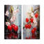 Cherry Red Ruby Rhapsody - fruits, ensemble de 2 reproductions d'art sur toile-566481625-566481628