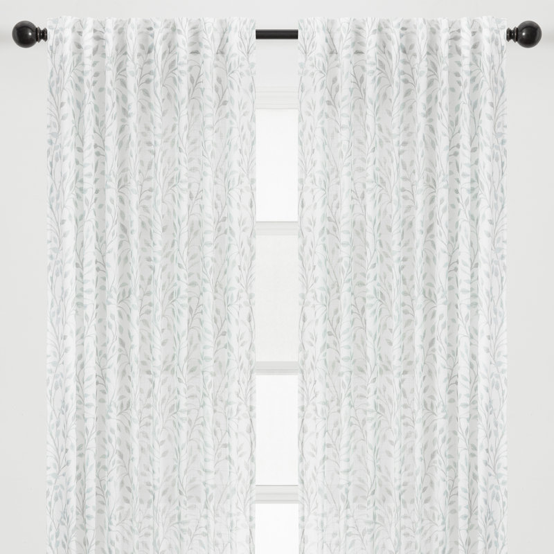 Rideau filtrant la lumière à texture douce 2 panneaux Hamrnand, Vert, L 52 po x L 84 po