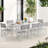 EXPANDABLE DINING TABLE WITH FOLDING CHAIRS